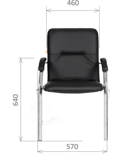 Кресло офисное CHAIRMAN 850 Экокожа Terra 118 черная в Одинцово - изображение 1