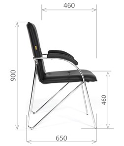 Кресло офисное CHAIRMAN 850 Экокожа Terra 118 черная в Подольске - предосмотр 2