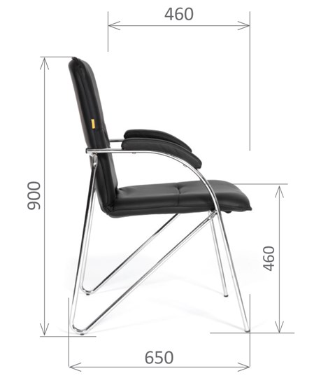 Кресло офисное CHAIRMAN 850 Экокожа Terra 118 черная в Одинцово - изображение 2