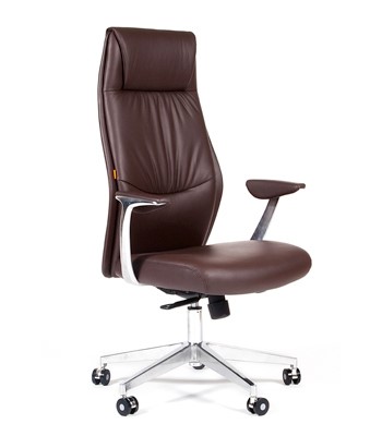 Кресло компьютерное CHAIRMAN Vista Экокожа премиум коричневая (vista) в Химках - изображение