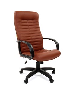Кресло офисное CHAIRMAN 480 LT, экокожа, цвет коричневый в Серпухове