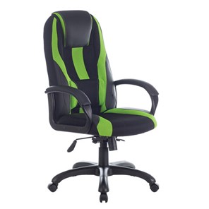 Компьютерное кресло Brabix Premium Rapid GM-102 (экокожа/ткань, черное/зеленое) 532419 в Москве - предосмотр