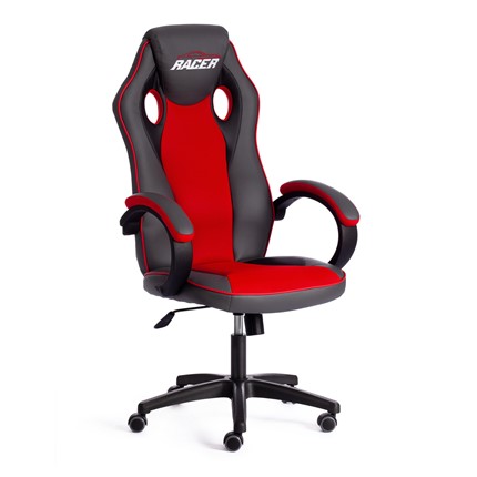 Компьютерное кресло RACER GT new кож/зам/ткань, металлик/красный, арт.13249 в Химках - изображение