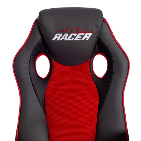 Компьютерное кресло RACER GT new кож/зам/ткань, металлик/красный, арт.13249 в Химках - изображение 7