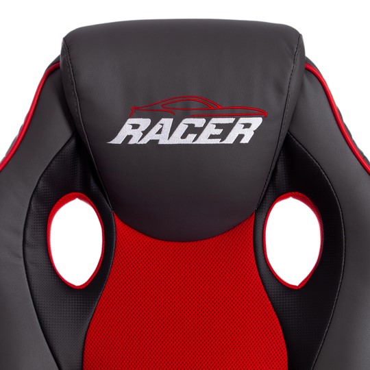 Компьютерное кресло RACER GT new кож/зам/ткань, металлик/красный, арт.13249 в Москве - изображение 8