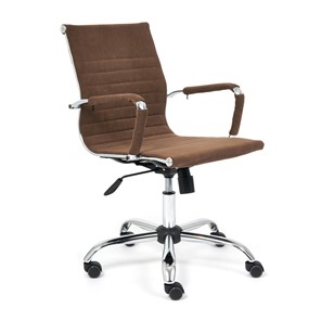 Компьютерное кресло URBAN-LOW флок, коричневый, арт.14446 в Химках