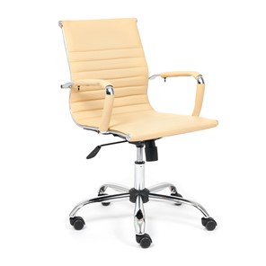 Кресло компьютерное URBAN-LOW кож/зам, бежевый, арт.14452 в Химках