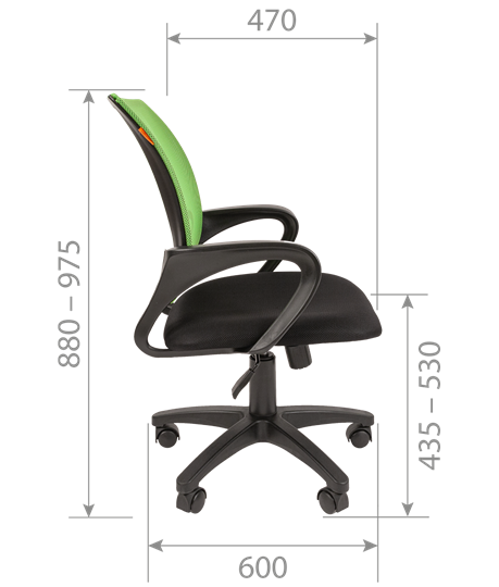 Офисное кресло CHAIRMAN 696 black Сетчатый акрил DW62 черный в Подольске - изображение 4