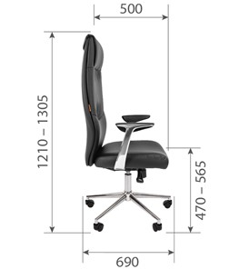 Кресло компьютерное CHAIRMAN Vista Экокожа премиум коричневая (vista) в Подольске - предосмотр 6