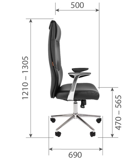 Кресло компьютерное CHAIRMAN Vista Экокожа премиум коричневая (vista) в Химках - изображение 6