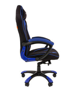 Кресло игровое CHAIRMAN GAME 28 Полиэстер комбинированная ткань синий/черный в Москве - предосмотр 3