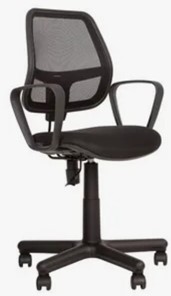 Кресло компьютерное ALFA GTP (PM60) ткань ZESTA/сетка черный в Москве