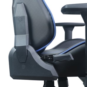 Кресло офисное BRABIX "GT Carbon GM-120", две подушки, экокожа, черное/синее, 531930 в Подольске - предосмотр 14