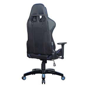 Кресло офисное BRABIX "GT Carbon GM-120", две подушки, экокожа, черное/синее, 531930 в Москве - предосмотр 5
