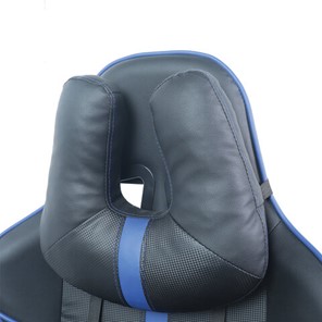 Кресло офисное BRABIX "GT Carbon GM-120", две подушки, экокожа, черное/синее, 531930 в Москве - предосмотр 8