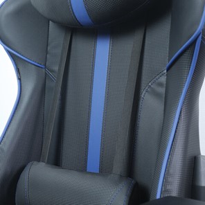 Кресло офисное BRABIX "GT Carbon GM-120", две подушки, экокожа, черное/синее, 531930 в Подольске - предосмотр 9