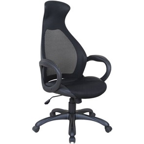 Кресло компьютерное Brabix Premium Genesis EX-517 (пластик черный, ткань/экокожа/сетка черная)   531574 в Москве - предосмотр