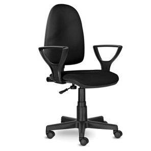 Кресло компьютерное Brabix Prestige Ergo MG-311 (регулируемая эргономичная спинка, кожзам, черное) 531877 в Химках