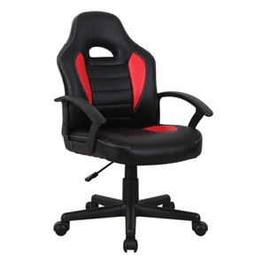 Кресло компьютерное BRABIX "Spark GM-201", экокожа, черное/красное, 532503 в Химках