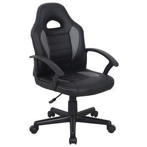 Кресло офисное BRABIX "Spark GM-201", экокожа, черное/серое, 532504 в Химках
