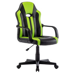 Кресло офисное BRABIX "Stripe GM-202", экокожа, черное/зеленое, 532511 в Химках