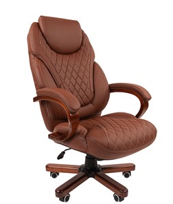 Кресло компьютерное CHAIRMAN 406, коричневый в Серпухове