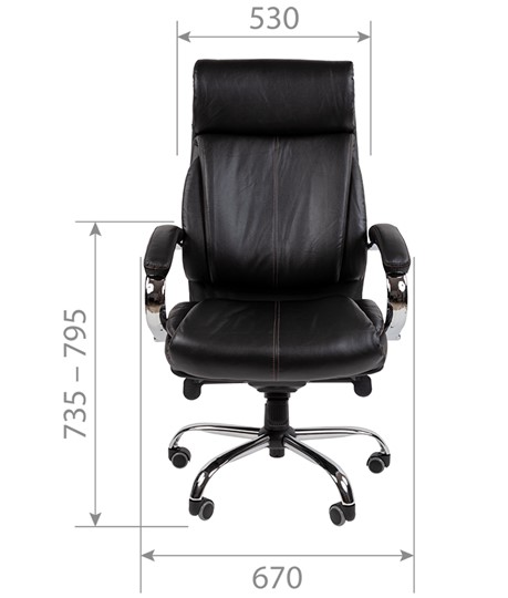 Кресло компьютерное CHAIRMAN 423 Экокожа черная в Подольске - изображение 3
