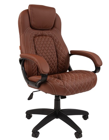 Кресло CHAIRMAN 432, экокожа, цвет коричневый в Москве - изображение 1