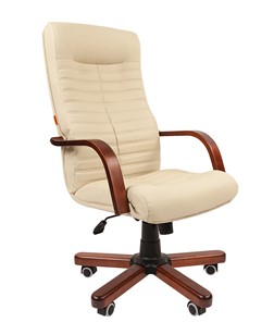 Офисное кресло CHAIRMAN 480 WD, экокожа, цвет бежевый в Одинцово
