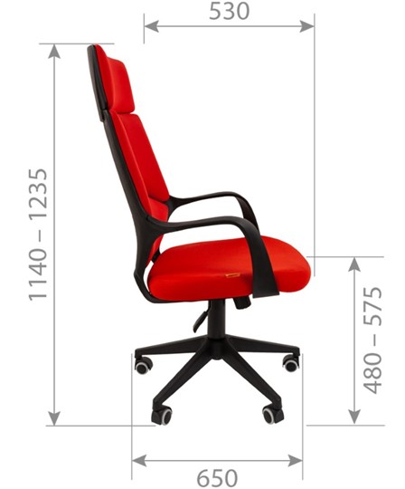 Кресло CHAIRMAN 525, серое в Одинцово - изображение 2