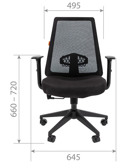Офисное кресло CHAIRMAN 535 LT Сетчатый акрил черный / Полиэстер черный в Москве - изображение 4