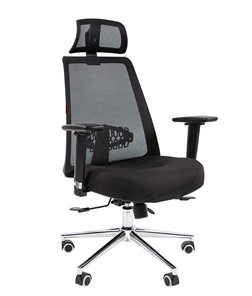 Офисное кресло CHAIRMAN 535 LUX сетчатый акрил черный / полиэстер черный в Подольске