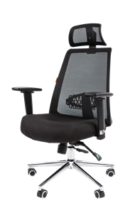 Офисное кресло CHAIRMAN 535 LUX сетчатый акрил черный / полиэстер черный в Подольске - предосмотр 3