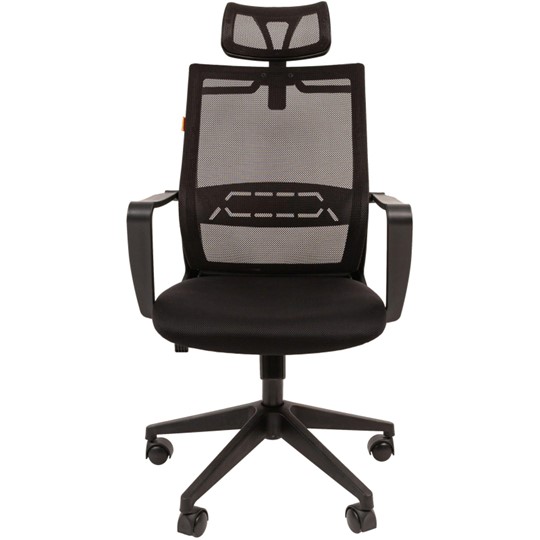 Компьютерное кресло CHAIRMAN 545 сетка/ткань черный в Москве - изображение 1
