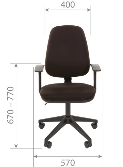 Офисное кресло CHAIRMAN 661 Ткань стандарт 15-13 серая в Москве - изображение 3
