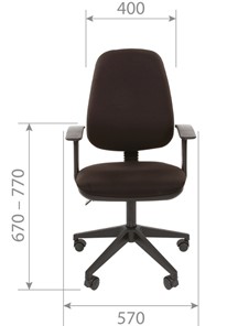 Компьютерное кресло CHAIRMAN 661 Ткань стандарт 15-21 черная в Подольске - предосмотр 3