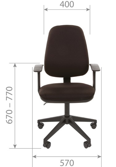 Компьютерное кресло CHAIRMAN 661 Ткань стандарт 15-21 черная в Химках - изображение 3