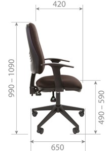 Компьютерное кресло CHAIRMAN 661 Ткань стандарт 15-21 черная в Серпухове - предосмотр 4