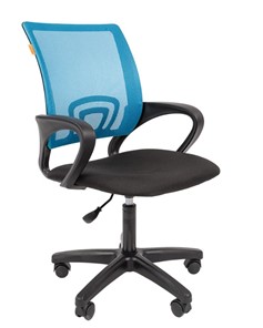 Компьютерное кресло CHAIRMAN 696 black LT, голубое в Серпухове