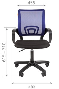 Компьютерное кресло CHAIRMAN 696 black LT, голубое в Москве - предосмотр 1