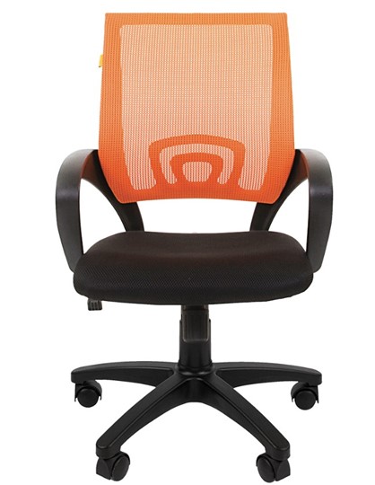 Компьютерное кресло CHAIRMAN 696 black Сетчатый акрил DW66 оранжевый в Серпухове - изображение 4