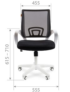 Кресло компьютерное CHAIRMAN 696 white, tw12-tw04 серый в Москве - предосмотр 1