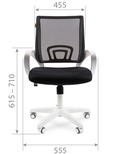 Кресло компьютерное CHAIRMAN 696 white, tw12-tw04 серый в Москве - изображение 1