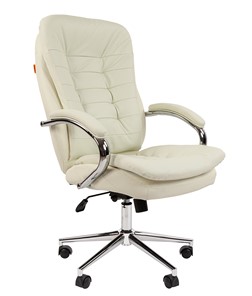 Офисное кресло CHAIRMAN 795 кожа, цвет белый в Химках