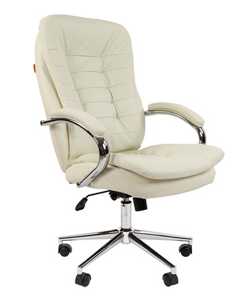Офисное кресло CHAIRMAN 795 кожа, цвет белый в Москве - изображение