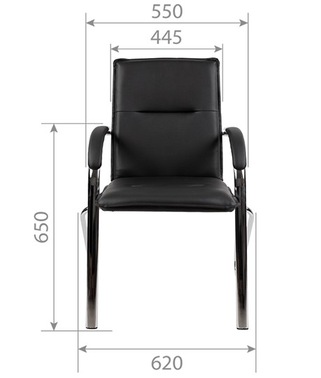 Офисное кресло CHAIRMAN 851 экокожа черная (2 шт. в комплекте) в Москве - изображение 3