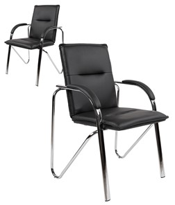 Офисное кресло CHAIRMAN 851 экокожа черная (2 шт. в комплекте) в Химках