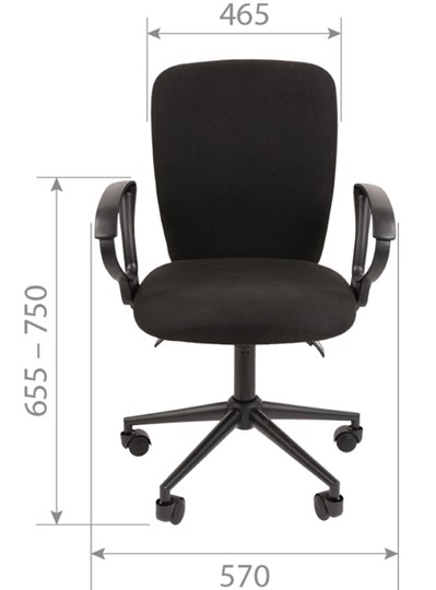 Офисное кресло CHAIRMAN 9801 BLACK, черное в Москве - изображение 3