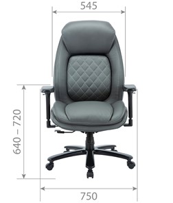 Офисное кресло CHAIRMAN CH403, серый, эко кожа в Москве - предосмотр 3