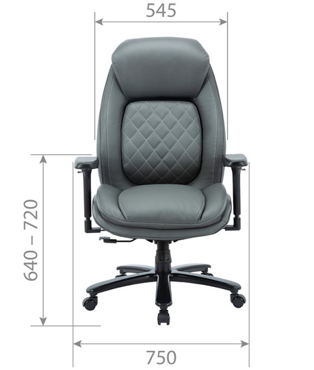 Офисное кресло CHAIRMAN CH403, серый, эко кожа в Москве - изображение 3